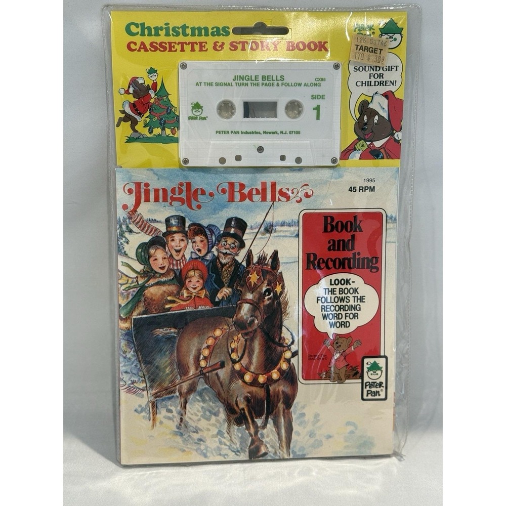 Vintage Lot Of 3 Christmas Cassette & Story Book By Peter Pan Records NEW IN PKG